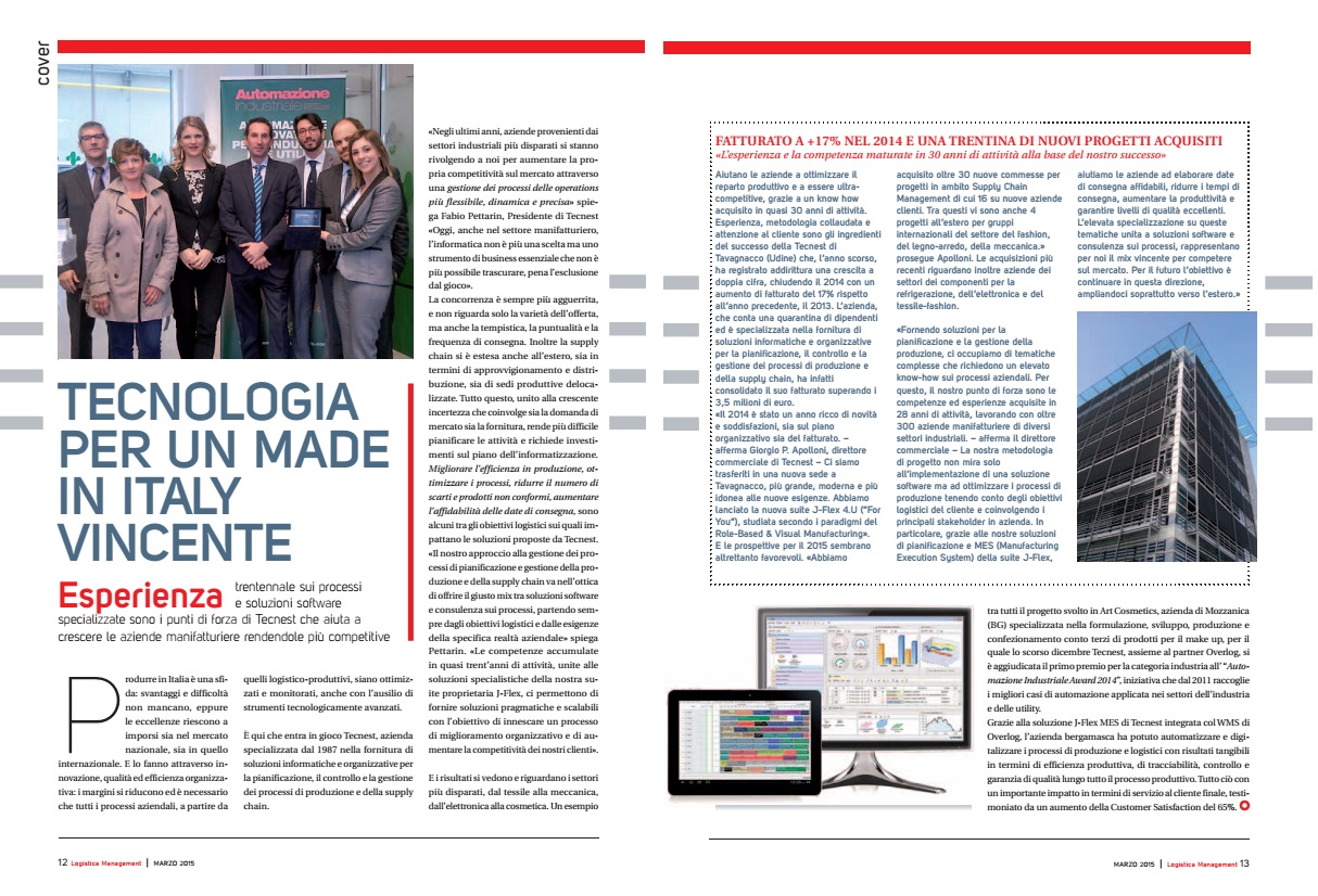 articolo logistica management Tecnest